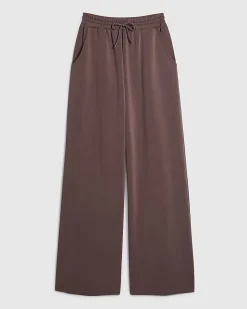 Brown Premium Drawstring Wide Leg Joggers