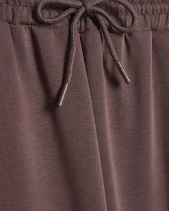 Brown Premium Drawstring Wide Leg Joggers