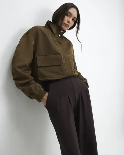 Brown Premium Pleat Front Trousers