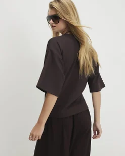 Brown Premium Tuck Side T-Shirt
