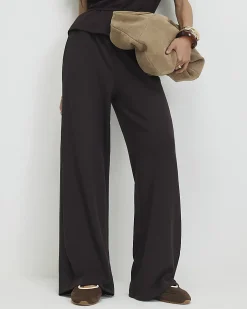 Brown Premium Wide Leg Joggers