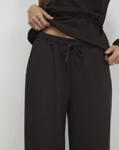 Brown Premium Wide Leg Joggers