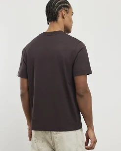 Brown Regular Fit Cotton Midweight T-Shirt