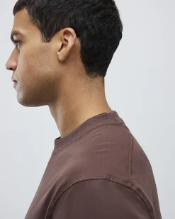 Brown Regular Fit Crew Neck Midweight T-Shirt