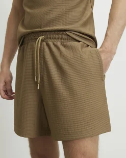 Brown Regular Fit Shorter Length Shorts