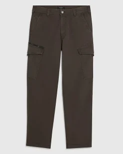 Brown Regular Fit Stretch Textured Joggers