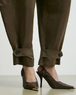 Brown RI Studio Drapey Barrel Trousers