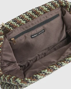 Brown RI Studio Weave Oversized Clutch Bag