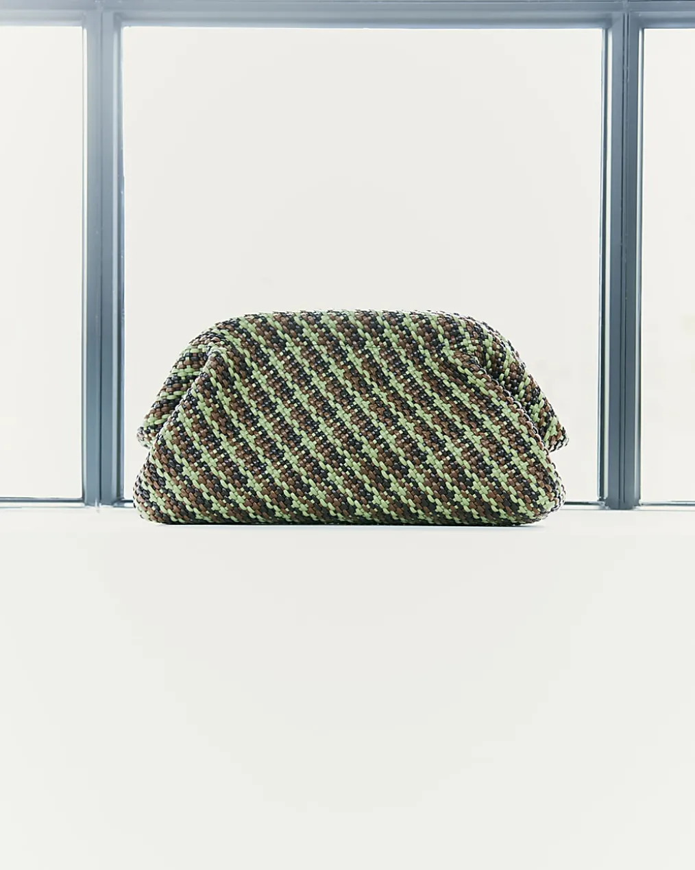 Brown RI Studio Weave Oversized Clutch Bag