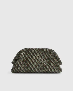 Brown RI Studio Weave Oversized Clutch Bag