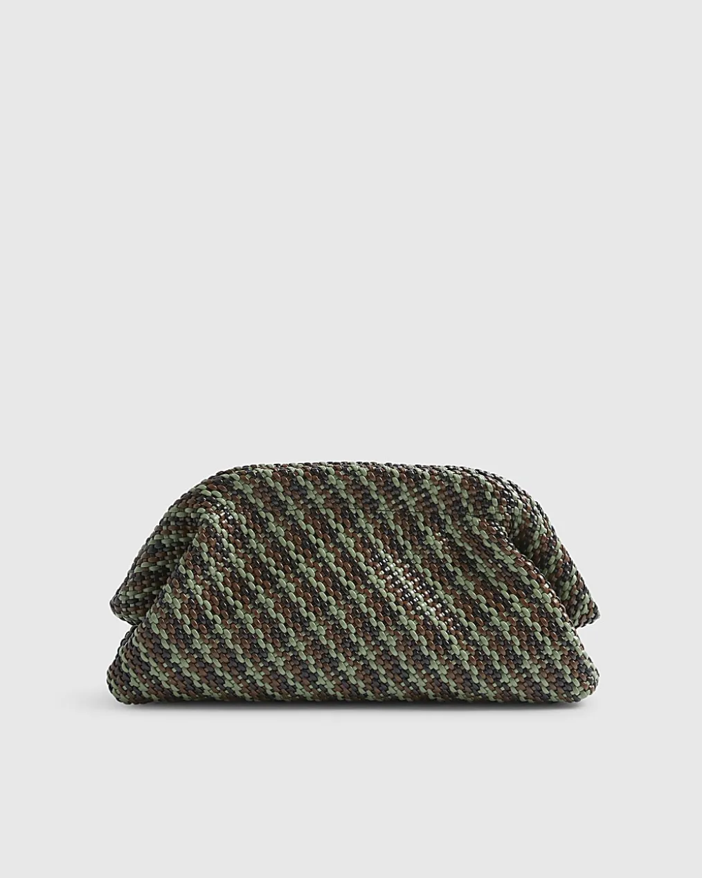 Brown RI Studio Weave Oversized Clutch Bag