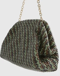 Brown RI Studio Weave Oversized Clutch Bag