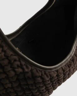 Brown Scrunch Slouch Shoulder Bag