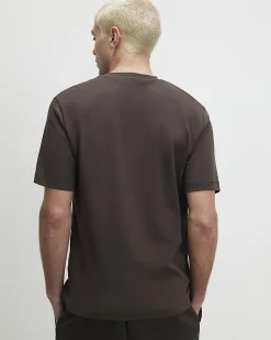 Brown Slim Fit Cotton Lightweight T-Shirt