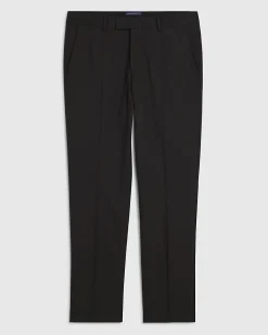 Brown Slim Fit Herringbone Suit Trousers