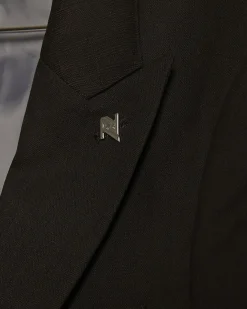 Brown Slim Fit Herringbone Suit Jacket