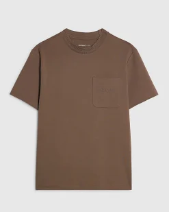 Brown Slim Fit Sanctuaire Pocket T-Shirt