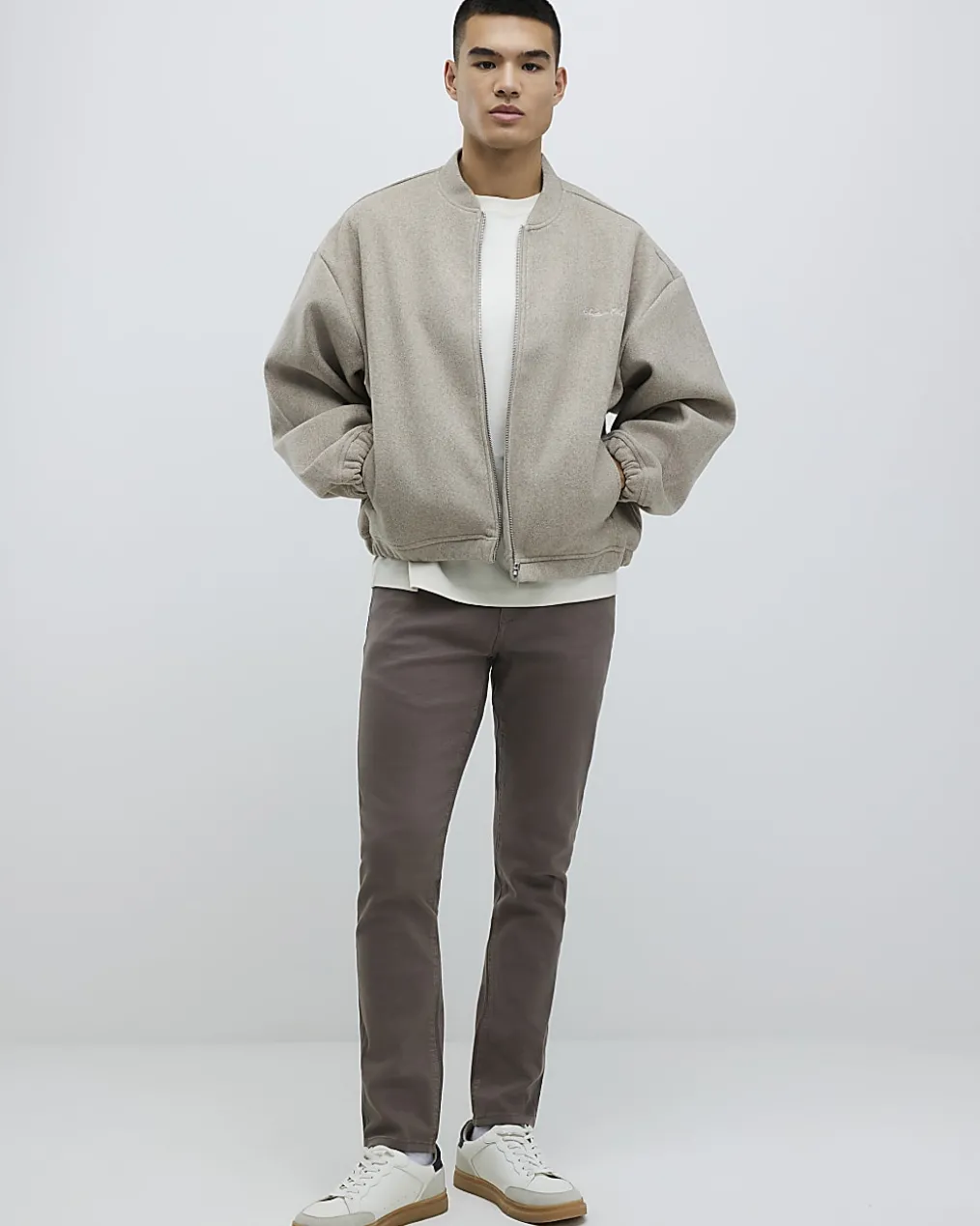 Brown Slim Fit Stretch Jeans