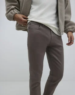 Brown Slim Fit Stretch Jeans
