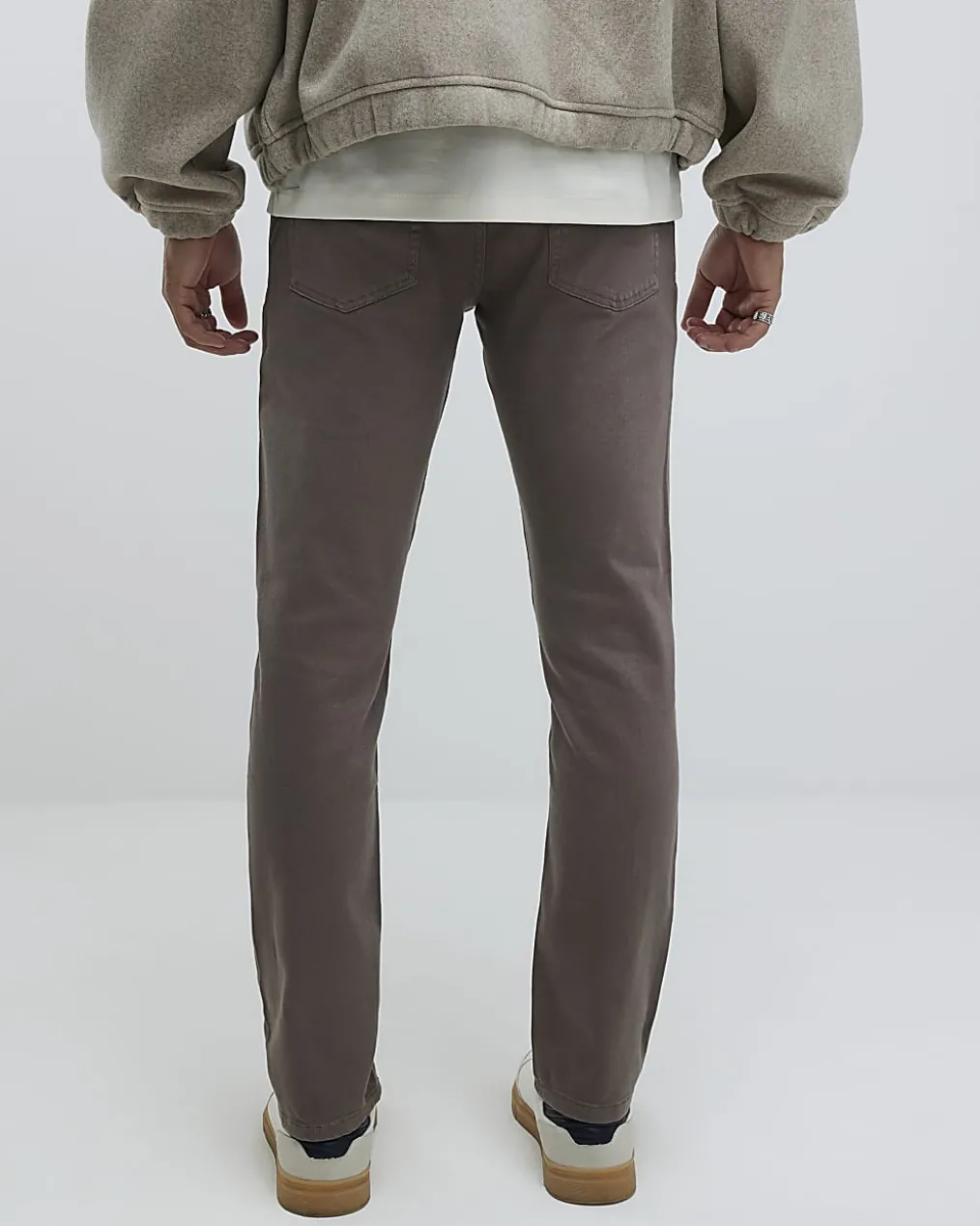 Brown Slim Fit Stretch Jeans