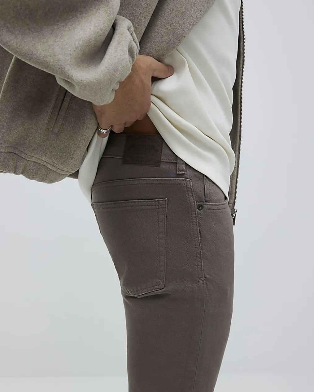 Brown Slim Fit Stretch Jeans
