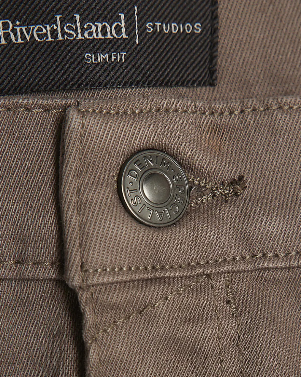 Brown Slim Fit Stretch Jeans