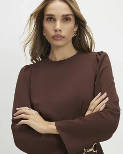 Brown Snaffle Detail Mini Dress