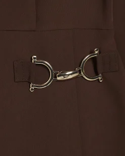 Brown Snaffle Detail Mini Dress