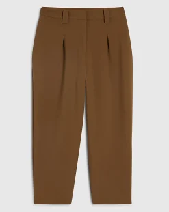 Brown Straight Leg Trousers