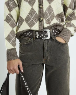 Brown Studded Belt