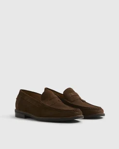 Brown Suede Loafers