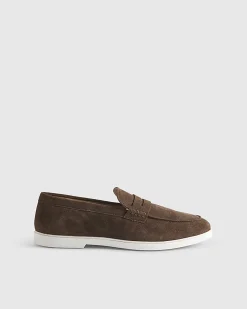 Brown Suede Loafers