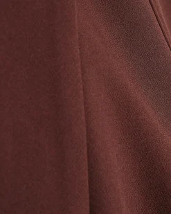 Brown Tailored Funnel Neck Bomber Jacket