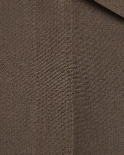 Brown Tailored Shacket