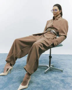 Brown Tapered Trousers
