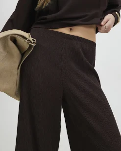 Brown Textured Culottes