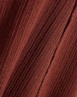 Brown Textured Full Skirt