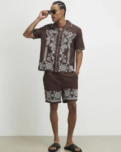 Brown Tufting Cotton Shirt
