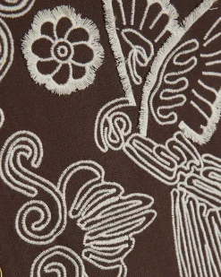 Brown Tufting Cotton Shirt