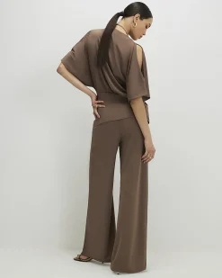 Brown Wide Leg Trousers
