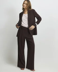 Brown Wide Leg Trousers