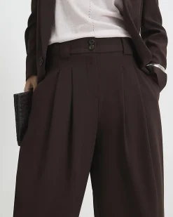 Brown Wide Leg Trousers