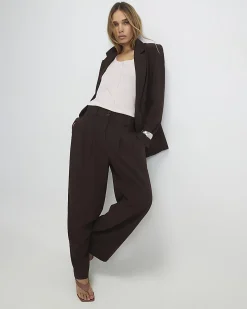 Brown Wide Leg Trousers