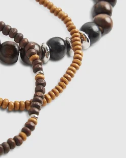 Brown Wood Multipack Bracelet