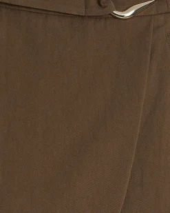 Brown Wrap Utility Skort