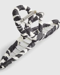 Brown Zebra Print Hair Claw Clip
