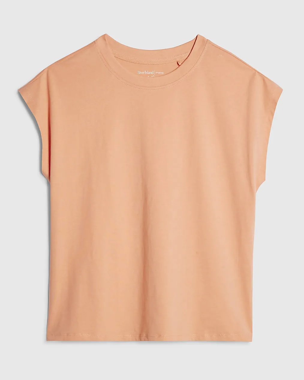 Coral Cotton Grown On Sleeve T-Shirt