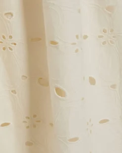 Cream Broderie Flower Strap Cami Maxi Dress