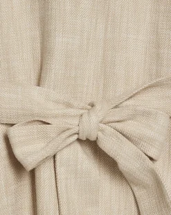 Cream Collared Belted Top