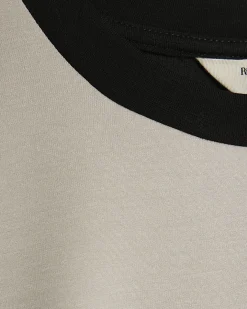 Cream Colour Block Batwing Sweatshirt